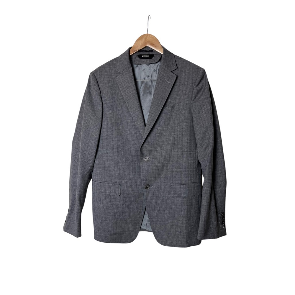 Z Zegna Wool Lined Grey Blazer Jacket Tailor Drop 8 48 39 1950